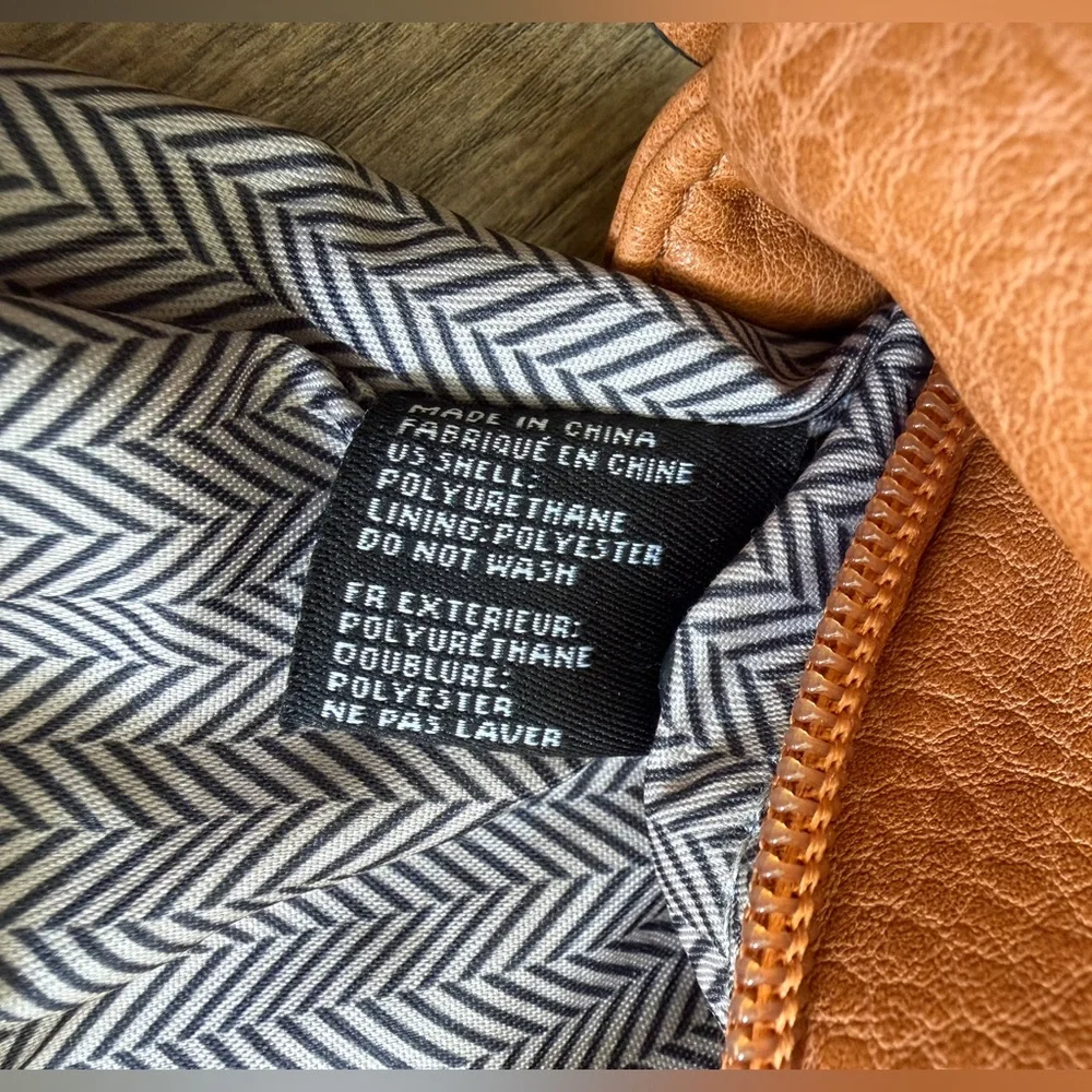 Moda Luxe Henri Tan Vegan Leather Fold Over Expandable Crossbody Bag - Picture 11 of 16